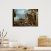 Christ & Cross - van Poelenburch Art Poster (Cuisine)