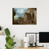 Christ & Cross - van Poelenburch Art Poster (Bureau à domicile)