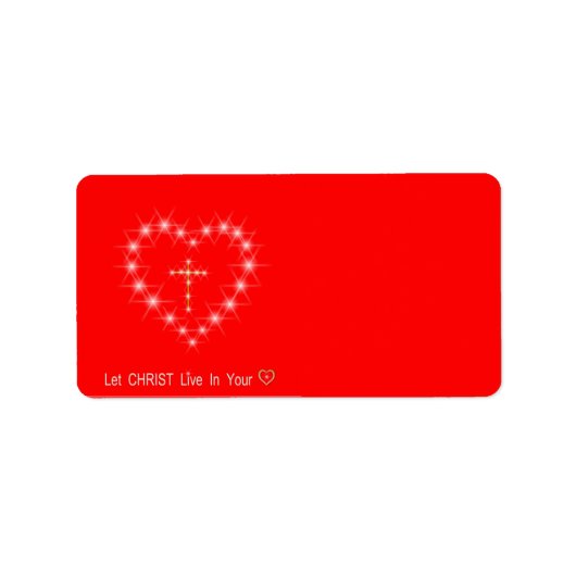 Christ dans votre coeur Étiquette de adresse (Devant)