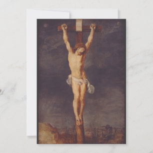 Christ dood aan het kruis door Peter Paul Rubens K Feestdagenkaart