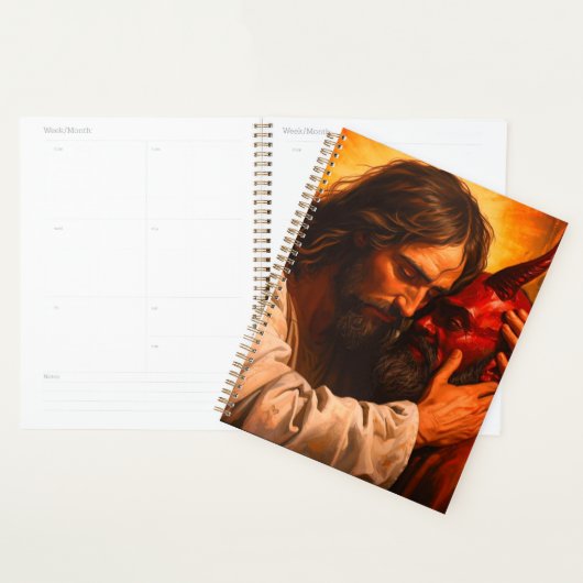 Christ Embracer Lucifer Day Planner Couverture dur (Devant avec enveloppe)