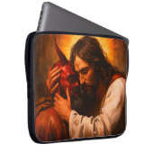 Christ Embracing Lucifer Laptop Sleeve (Voorkant Rechts)