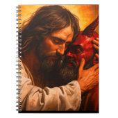 Christ Embracing Lucifer Notebook Notitieboek (Voorkant)