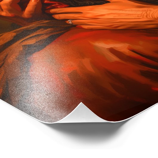 Christ Embracing Lucifer Poster Print (Hoek)