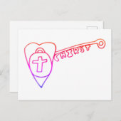 Christ est la carte postale clé (Devant / Derrière)