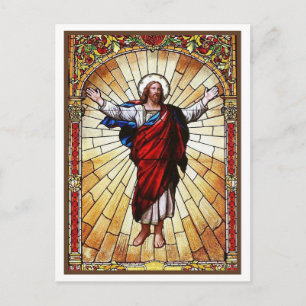 CHRIST Glas in lood Window Briefkaart