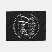 Christ I Can Do All Things Through Who Strengthens Fleece Deken (Voorkant (Horizontaal))