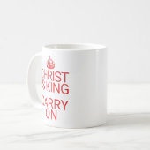 Christ is King Christelijke Bijbelstudie Koffiemok (Voorkant links)