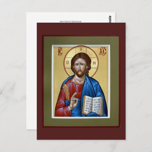 Christ la carte de prière de l'enseignant (Devant / Derrière)