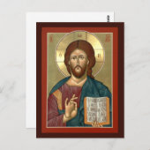 Christ la carte de prière du donneur de lumière (Devant / Derrière)