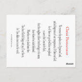 Christ la carte de prière du donneur de lumière (Dos)