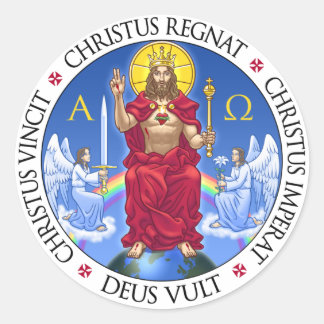 Christ le Roi - autocollant rond