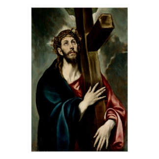 Christ portant la Croix (Lumière 1) Affiche