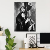 Christ portant la Croix (Noir & Blanc) Poster (Bureau à domicile)