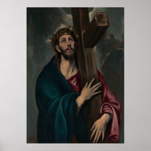 Christ portant la Croix (Sombre) Affiche