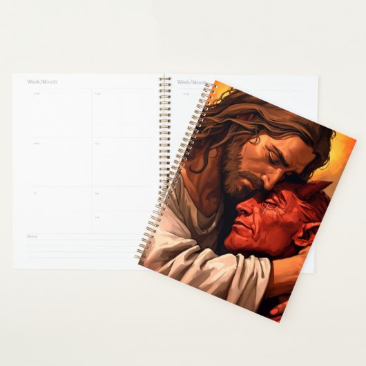 Christ réconfortant Lucifer Planner (Devant avec enveloppe)