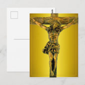 Christ sur la carte postale croisée (Devant / Derrière)