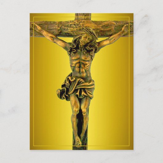 Christ sur la carte postale croisée (Devant)
