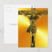 Christ sur la carte postale croisée (Devant / Derrière)