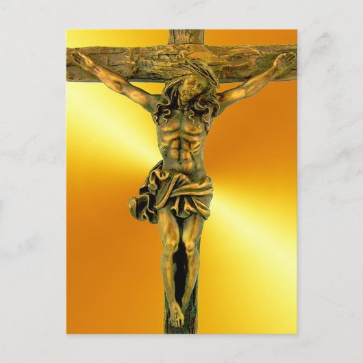 Christ sur la carte postale croisée (Devant)
