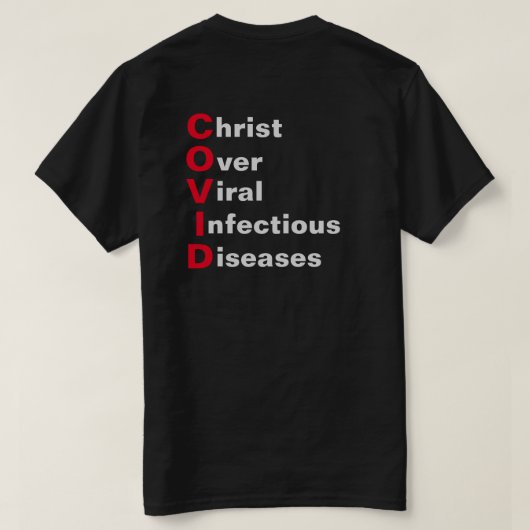 Christ sur le T-shirt COVID (Design dos)