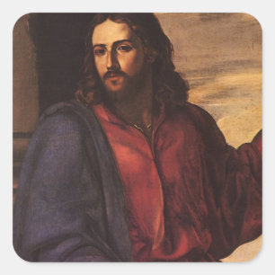 Christ zegent kinderen door Artemisia Gentileschi Vierkante Sticker