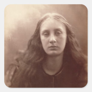 Christabel, portret van May Prinsep, c.1867 (sepia Vierkante Sticker
