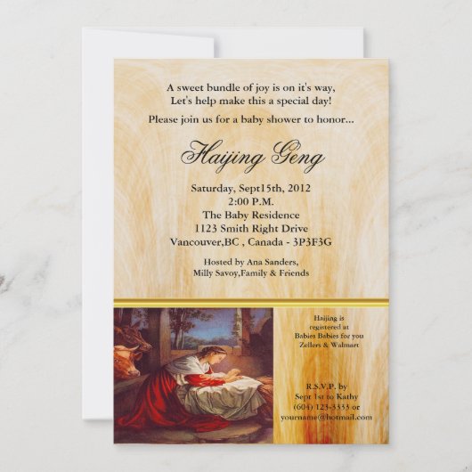 Christain Baby shower Invitation 2 (Devant)