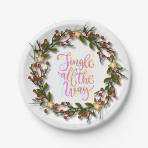 christams krans jingle de klokken papier borden papieren bordje