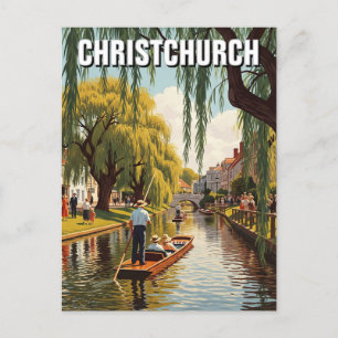 Christchurch Nieuw-Zeeland Avon River Briefkaart