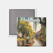 Christchurch Nieuw-Zeeland Avon River Magneet (Voorkant / Achterkant)