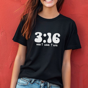Christelijk, 3:16 Bijbelvers Vrouwen T-shirt