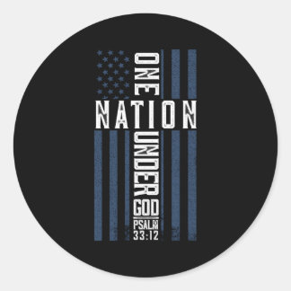 Christelijk 4 juli één natie onder God America Ronde Sticker