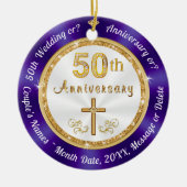 CHRISTELIJK, 50e bruiloft Jubileum Ornamenten (Voorkant)