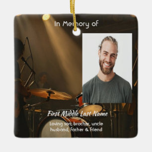 Christelijk aandenken drummer drums band keramisch ornament