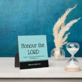 Christelijk AANGEPASTE HONOR LORD Inspirerend VK Fotoplaat (Insitu)