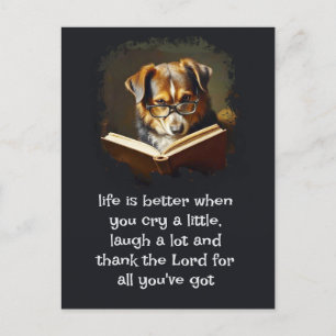 Christelijk advies Leuk wijs hondenleven is beter Briefkaart