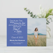 Christelijk Afstuderen Aankondiging Jeremiah 29 11 (Staand voorkant)