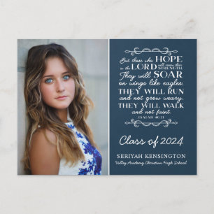 Christelijk Afstuderen Bijbel Verse Isaiah Foto: Briefkaart
