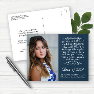 Christelijk Afstuderen Bijbel Verse Isaiah Foto: Briefkaart