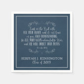 Christelijk Afstuderen Bijbel Verse Typografie Servet (Voorkant)