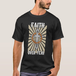 Christelijk-Amerikaans geloof over angst kruis T-shirt
