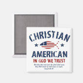 Christelijk Amerikaans Magneet (Voorkant / Achterkant)