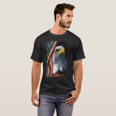 Christelijk-Amerikaanse vlag en handpatriottisch p T-shirt (Voorkant volledig)