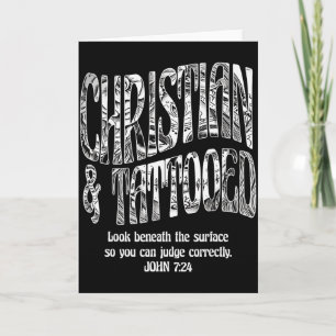 Christelijk & Getatoeëerde John 7_24 citaat ge Kaart