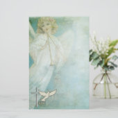 Christelijk Angel Dove Briefpapier (Staand voorkant)