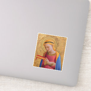 Christelijk Angel Holding Boek Goudgeel Sticker