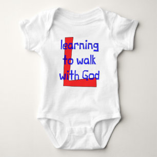 Christelijk baby vest - Leren om met God te lopen Romper