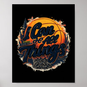 Christelijk basketbal geloof boven angst Filippenz Poster
