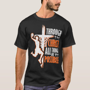 Christelijk Basketbal Jesus Christ Basketbal Relig T-shirt